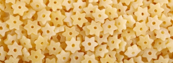 Pastina a forma di stella come esempio di baby food