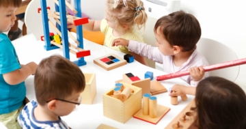 Children playing in a kindergarten