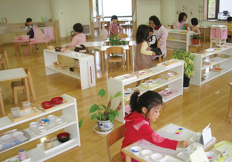 Mobili Montessori in una scuola