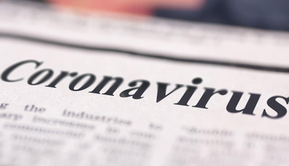 Coronavirus come titolo della news di un giornale