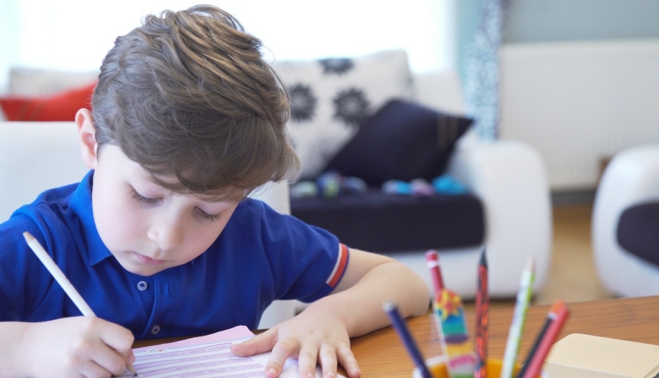 Bambino che segue le lezioni con la didattica a distanza