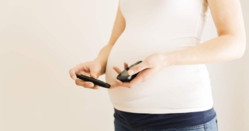 Donna affetta da diabete gestazionale