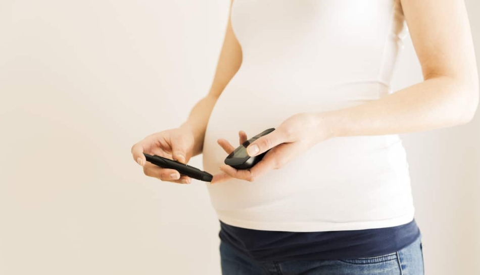 Donna affetta da diabete gestazionale