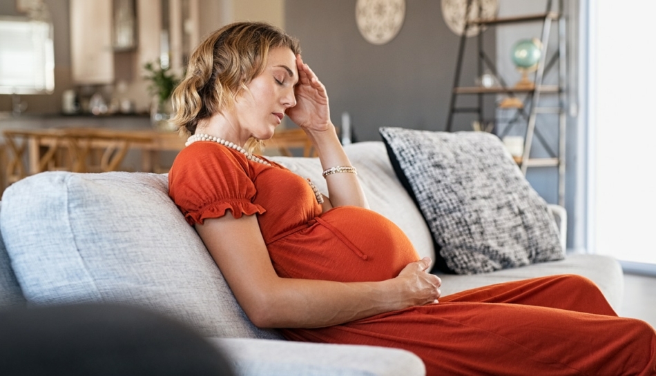 donna in gravidanza stanca per emoglobina bassa