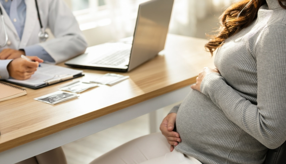 donna incinta parla con medico dopo esami Papp-a