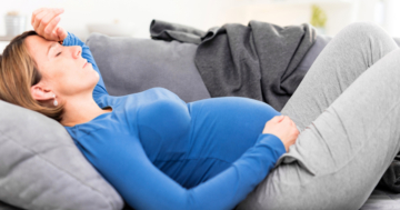 donna in gravidanza con giramenti di testa