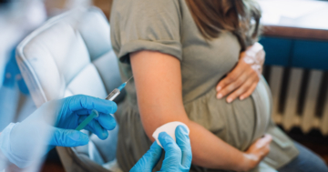 Donna in gravidanza esegue vaccino per la pertosse