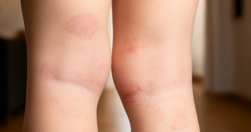 Bambino affetto da tigna