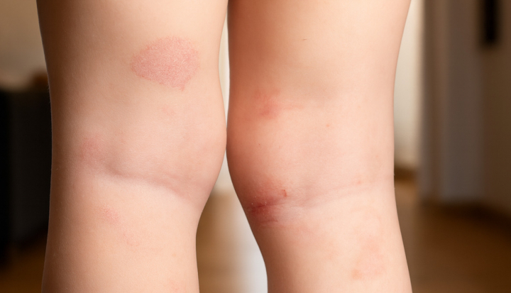 Bambino affetto da tigna